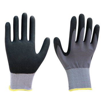 Germany Customers 15G Nylon Spandex Nitrile Foam Gloves with CE EN388:4131X